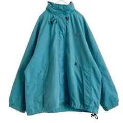 海外古着 LLBean マウンテンパーカー フルジップ ライトブルー L