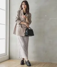 新品タグ付き グローバルワーク ベロアプリーツIラインスカート