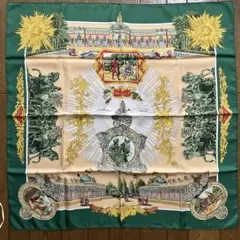 極希少】HERMES エルメス カレ90 ドーヴィル競馬の100年 オレンジ