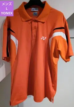 YONEX L メンズ バドミントン オレンジ ポロシャツ スポーツ