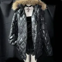 平成ギャル Y2K グランジ ダークコア ファーダウンジャケット NANA光沢