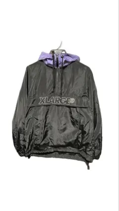 XLARGE ナイロンジャケット S ブラック/パープル