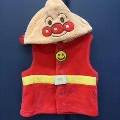 アンパンマン フリースベスト フード付き