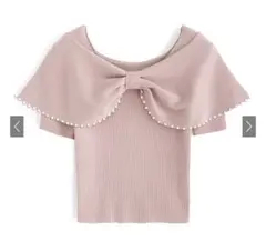 パールリボンニットトップス[dr672a]