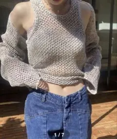 little suzie cotton gima mesh knit tankのサムネイル