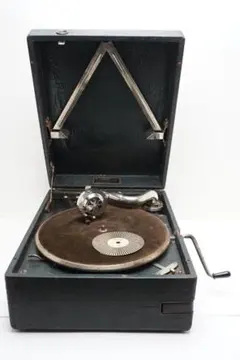 蓄音機Columbia完動品 高級ポータブル Columbia 蓄音機 ダブルゼンマイ 213 OH済