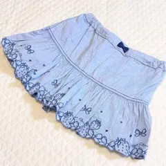 メゾピアノ いちごリボン刺繍スカッツ 120
