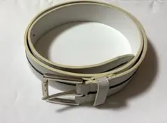 【くじら】ジョセフ　ホワイト メッシュベルト シルバーバックル くじら様専用】ジョセフ ホワイト メッシュベルト シルバーバックル