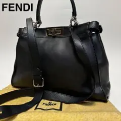 057【極美品】フェンディ　ピーカブ　レギュラー　黒　モンスターパイソン2wayのサムネイル