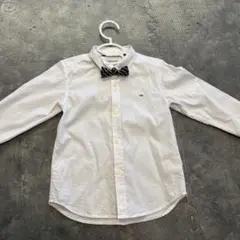 beams ボウタイ付きホワイトフォーマルシャツ