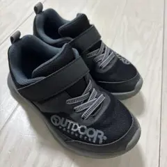 OUTDOOR キッズスニーカー ブラック/グレー18㎝