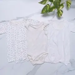 ベビー服　ロンパース　50〜60サイズ カバーオール 女の子 半袖 新生児