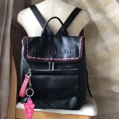 【美品】デシグアル　Desigual ミッキーマウス 刺繍リュック バックパック