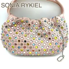希少✨SONIA RYKIEL スタッズ　ビジュー　ラインストーン　ドミノバッグのサムネイル