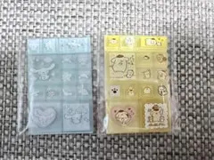 サンリオ　トレーディングミニタイルシール　シナモロール　ポムポムプリン