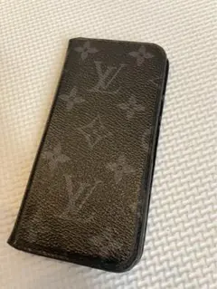 訳あり】ルイヴィトン モノグラム エクリプス iPhoneケース フォリオ