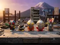 【昭和レトロ】特撮 ヒーロー ロボット 指人形 5体セット ウルトラマン V3のサムネイル
