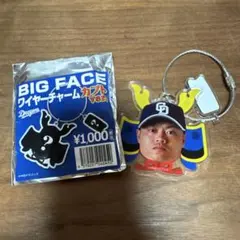 中日ドラゴンズ 細川成也 背番号55 BIG FACE ワイヤーチャーム カブト