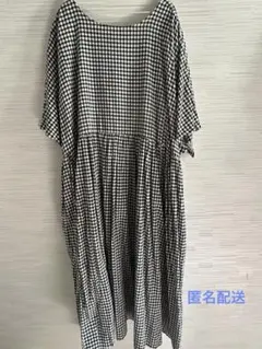 サマンサモスモス ギンガムチェックワンピース前後着　半袖