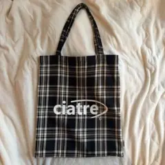 ciatre check tote bag 2024 Black