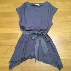 Wclosetダブルクローゼット　グレーミニワンピース　チュニック