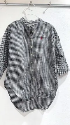 U.S. Polo ギンガムチェック ボタンダウンコットンシャツ Mサイズ
