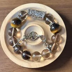 天然石MIXブレスレット ✦ タイガーアイ×スモーキークォーツ×シトリン✨