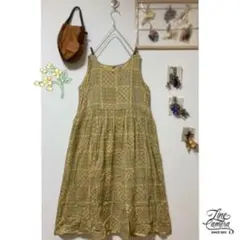 sm2 ◆⑧⑤② ノースリーブ パッチワーク ？ 切り替え 綿植物 花 葉 柄