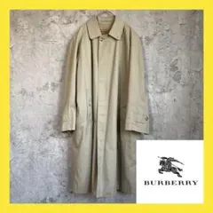 【90s】バーバリー　ステンカラーコート　ノバチェック　ライナー付き