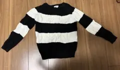 GLOBAL WORK キッズ セーター ボーダー 120cm-130cm