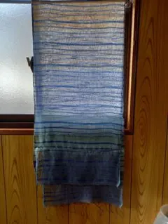 シルク混、ストライプデザイン ストール