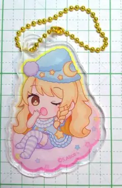 東方project　ダイソー　アクリルキーホルダー　ミニ　霧雨魔理沙（02）