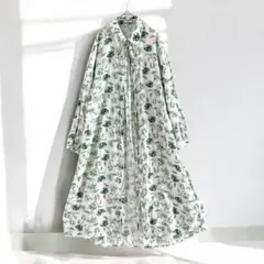 極美品❤️ボタニカル S〜L対応 オーバーサイズ クオセ 花柄 ワンピース 羽織り
