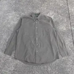 90s CLUB ROOM シングルニードル 長袖シャツ カーキ系