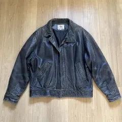 ヴィンテージ golden bear レザー ジャケット ブラック