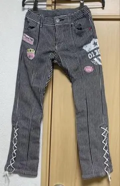 メゾピアノ　１４０センチ　ストライプボトムス♡