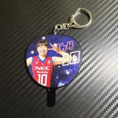 中川つかさ　うちわ型アクリルキーホルダー　NECレッドロケッツ川崎