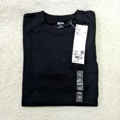 新品　UNIQLO U　エアリズムコットンクルーネックTシャツ　半袖　黒　140