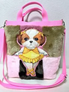 ファーパッチワーク2WAY トートハッグ★コヤンイサムチョン★バレリーナアンコ