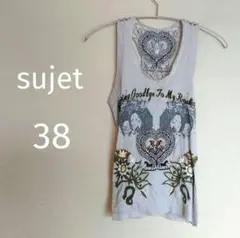新品 sujet コシノヒロコ 個性的 アート風 タンクトップのサムネイル
