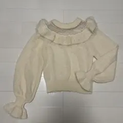 NICE CLAUP ニット ホワイト