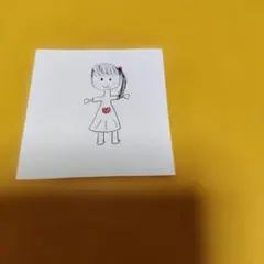 手描きイラスト 女の子 ハンドメイド
