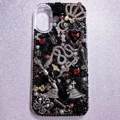 デコ電 iPhone17 ケース ハンドメイド ゴシック
