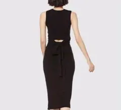 SNIDEL スナイデル　バックリボンニットワンピース　FREE ブラック