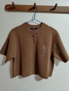 ユニクロ　ウォッシャブルミラノリブセーター　Sサイズ　ブラウン