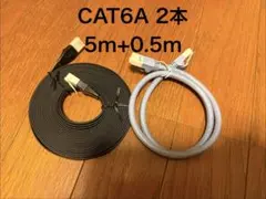 BUFFALO ELECOM LANケーブル CAT 6A 2本