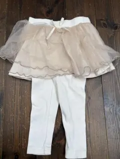 美品◎petit main プティマイン レギンスつきチュールスカート 90