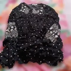 LOVE GIRLS MARKET ブラック刺繍ミニワンピースのサムネイル