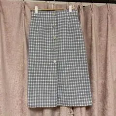 チェックツイード フロントボタンタイトスカート/index