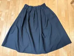 リバーシブルフレアスカート ブラックブラウン